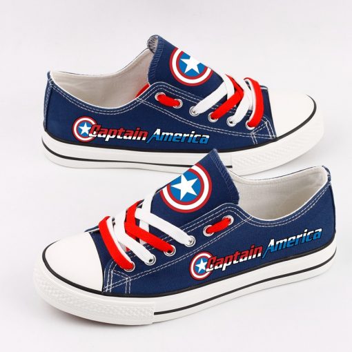 Marvel Avengers Hero Captain America Casual Canvas Low Top Sneakers
