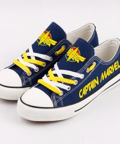 Marvel Avengers Hero Captain Marvel Casual Canvas Low Top Shoes Sport