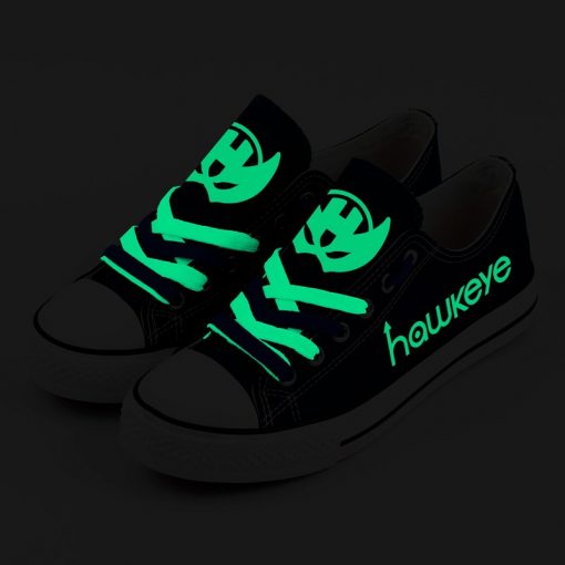 Marvel Avengers Hero Hawkeye Luminous Casual Canvas Low Top Sneakers