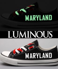 Maryland Terrapins Limited Luminous Low Top Canvas Sneakers