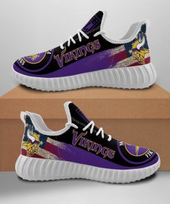 Men Women Yeezy Running Shoes Customize Minnesota Vikings