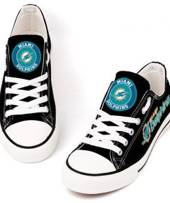 Miami Dolphins Low Top Canvas Shoes Sport