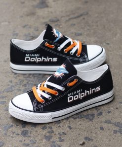 Miami Dolphins Limited Luminous Low Top Canvas Sneakers