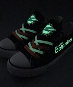 Miami Dolphins Limited Luminous Low Top Canvas Sneakers