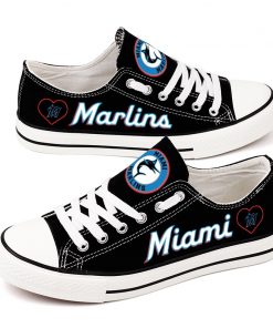 Miami Marlins Low Top Canvas Sneakers