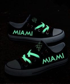 Miami Marlins Limited Luminous Low Top Canvas Sneakers