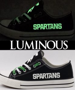 Michigan State Spartans Luminous Low Top Canvas Sneakers