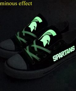 Michigan State Spartans Luminous Low Top Canvas Sneakers