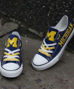 Michigan Wolverines Limited Low Top Canvas Shoes Sport
