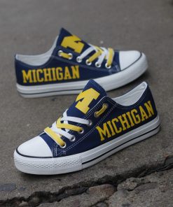 Michigan Wolverines Limited Low Top Canvas Shoes Sport
