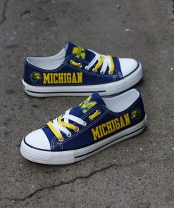 Michigan Wolverines Limited Fans Low Top Canvas Shoes Sport