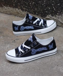 Milwaukee Brewers Limited Low Top Canvas Shoes Sport