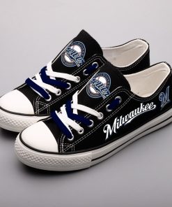 Milwaukee Brewers Low Top Canvas Sneakers