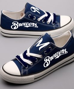 Milwaukee Brewers Limeted Fans Low Top Canvas Sneakers