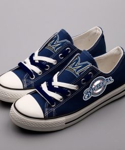 Milwaukee Brewers Limited Fans Low Top Canvas Shoes Sport