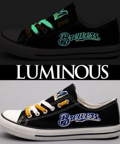 Milwaukee Brewers Limited Luminous Low Top Canvas Sneakers