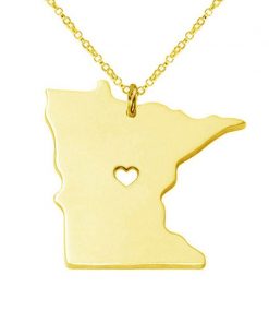 Minnesota State Necklace Design Cute Women Personalized Necklaces Fashion MI State Charm Link Necklace Chains 1