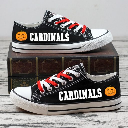 Arizona Cardinals Halloween Jack Skellington Canvas Sneakers