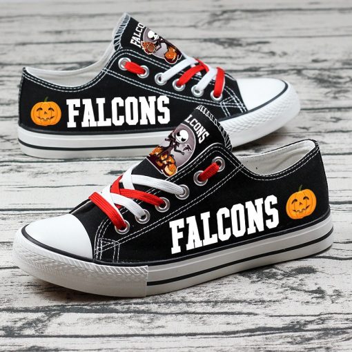 Atlanta Falcons Halloween Jack Skellington Canvas Sneaker