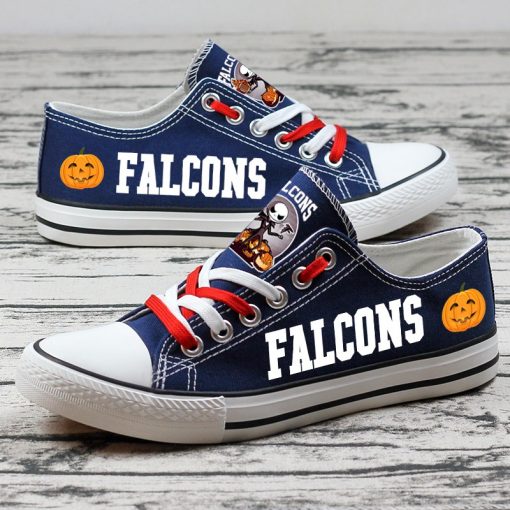 Atlanta Falcons Limited Halloween Jack Skellington Canvas Sneakers