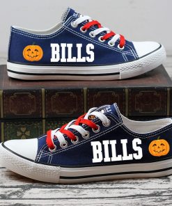 Buffalo Bills Halloween Jack Skellington Canvas Sneakers