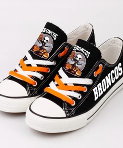 Denver Broncos Halloween Jack Skellington Canvas Sneakers