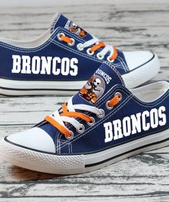 Broncos Halloween Jack Skellington Canvas Sneakers