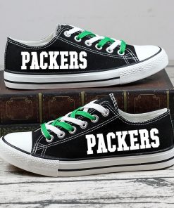 Green Bay Packers Halloween Jack Skellington Canvas Shoes Sneakers