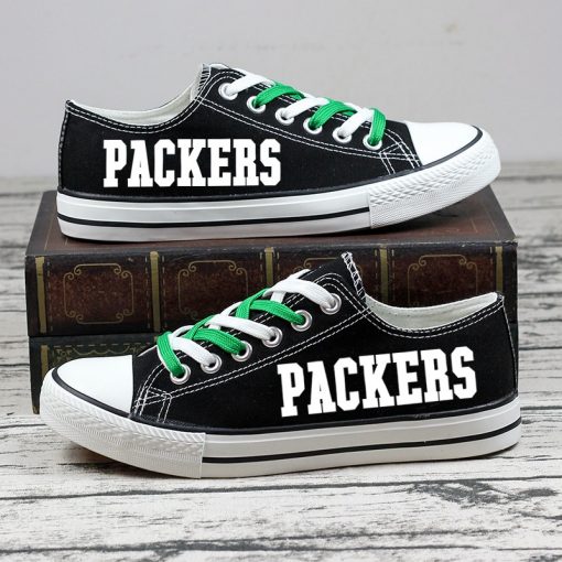 Green Bay Packers Halloween Jack Skellington Canvas Shoes Sneakers
