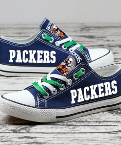 Green Bay Packers Halloween Jack Skellington Canvas Sneakers