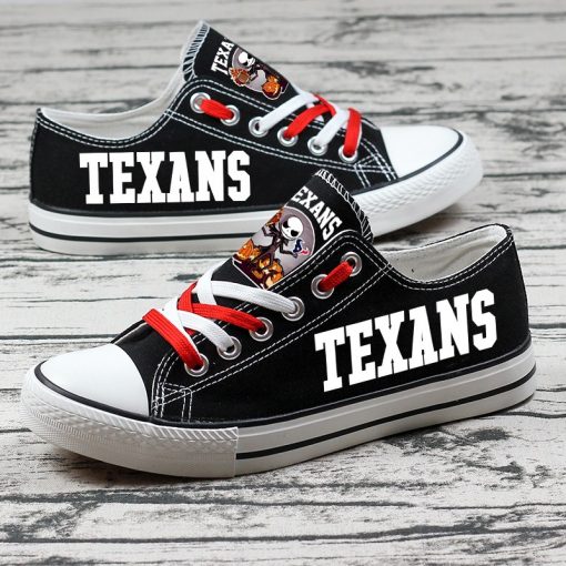 Houston Texans Halloween Jack Skellington Canvas Sneakers
