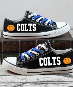 Indianapolis Colts Halloween Jack Skellington Canvas Shoe Sport