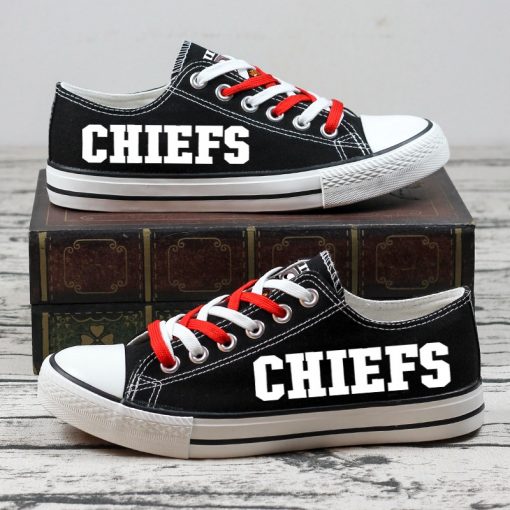 Kansas City Chiefs Halloween Jack Skellington Canvas Shoe Sneakers