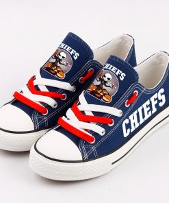 Kansas City Chiefs Halloween Jack Skellington Canvas Shoe Sport