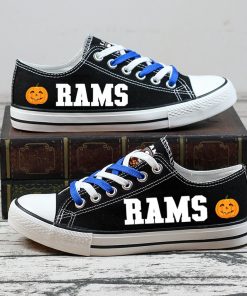 Los Angeles Rams Halloween Jack Skellington Canvas Sneakers