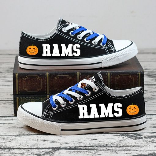 Los Angeles Rams Halloween Jack Skellington Canvas Sneakers