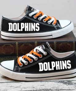 Miami Dolphins Halloween Jack Skellington Canvas Sneakers