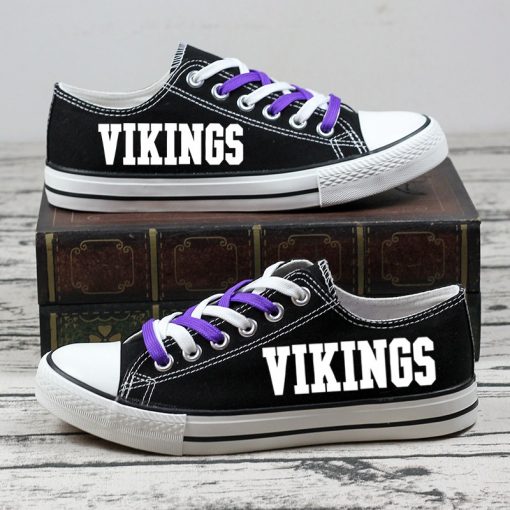 Minnesota Vikings Halloween Jack Skellington Canvas Sneakers