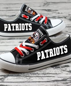 New England Patriots Halloween Jack Skellington Canvas Shoe Sport