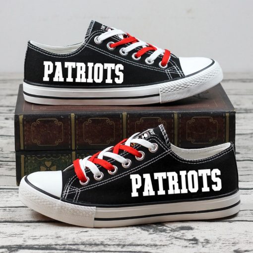New England Patriots Halloween Jack Skellington Canvas Shoe Sport