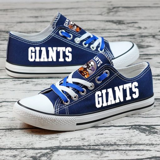 New York Giants Halloween Jack Skellington Canvas Shoes Sport