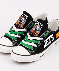 New York Jets Halloween Jack Skellington Canvas Shoes Sport