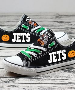 New York Jets Halloween Jack Skellington Canvas Shoes Sport