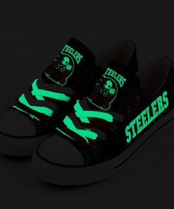 Pittsburgh Steelers Halloween Jack Skellington Canvas Sneakers