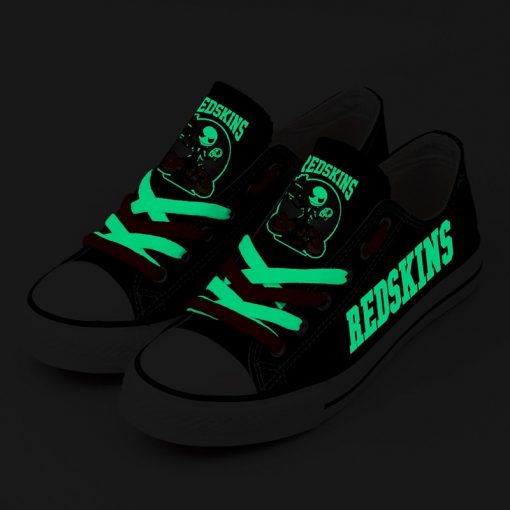 Washington Redskins Halloween Jack Skellington Printed Canvas Sneakers