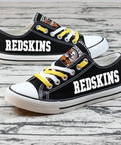 Washington Redskins Halloween Jack Skellington Printed Canvas Sneakers