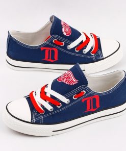 Detroit Red Wings Fans Low Top Canvas Sneakers