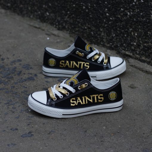 New Orleans Saints Print Low Top Canvas Shoes Sport
