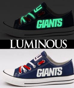 New York Giants Limited Fans Luminous Low Top Canvas Sneakers