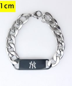 New York Yankees Men Fashion Wristlet Stainless Steel Bracelet